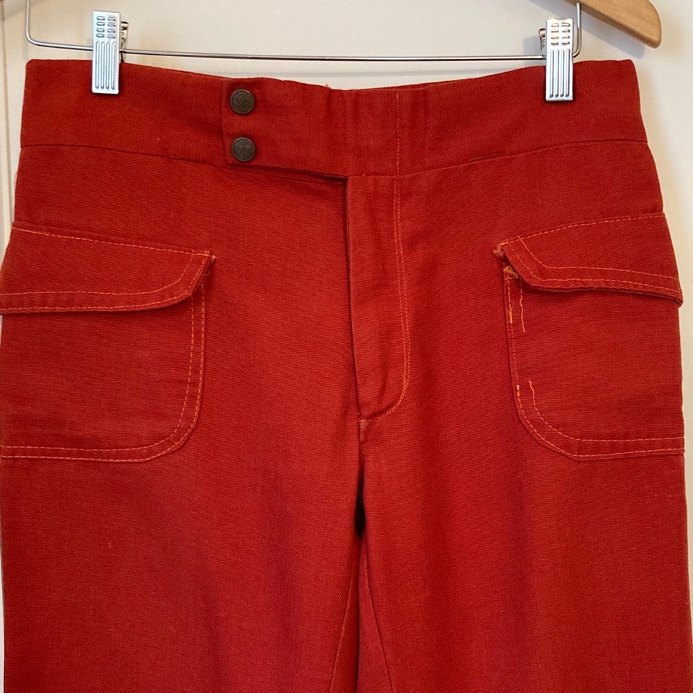 Vintage 90s Patch Pocket Red Pants M/ L